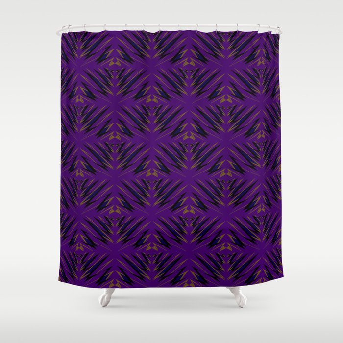 Magenta Art Deco Cap Shower Curtain