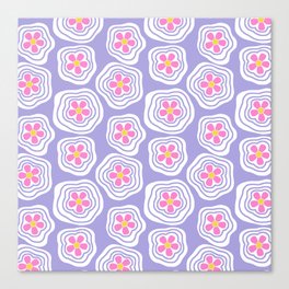 Y2K Flower Power // Lavender Canvas Print