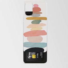 Balancing Stones 22 Android Card Case | Abstract, Illustration, Shappes, Minimal, Stones, Colorful, Modern, Relax, Zoga, Watercolor 