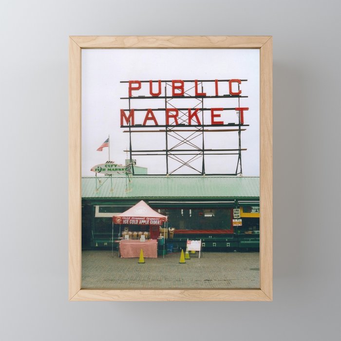 Public Market Framed Mini Art Print