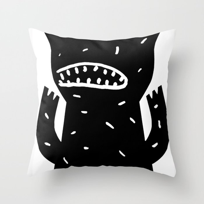 Monster Z Throw Pillow
