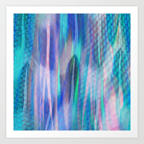 Feathers and Tulle Art Print