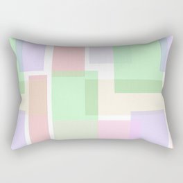 Abstract pink lavender mint geometric shapes pattern Rectangular Pillow