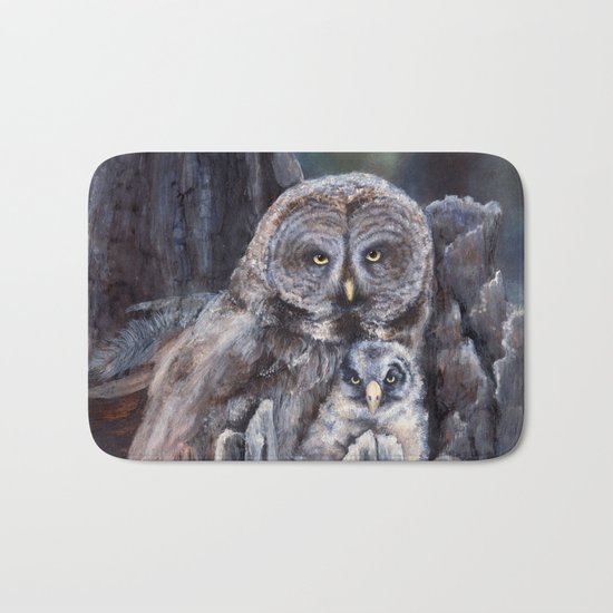Wood - Owls Bath Mat