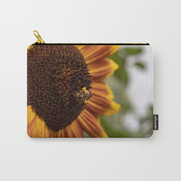 Sunflower with bee Carry-All Pouch