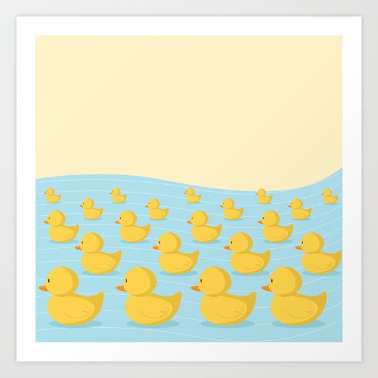 Rubber Duckie Army Art Print