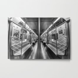 NYC subway N train Metal Print