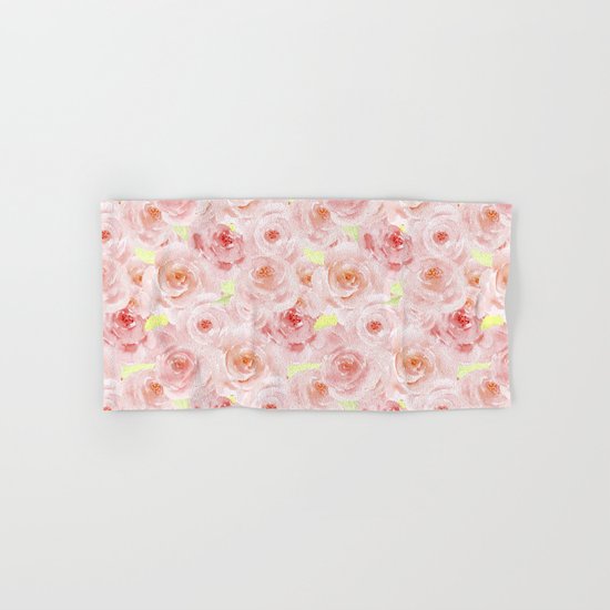 Rose pattern- Beautiful watercolor roses backround Hand & Bath Towel