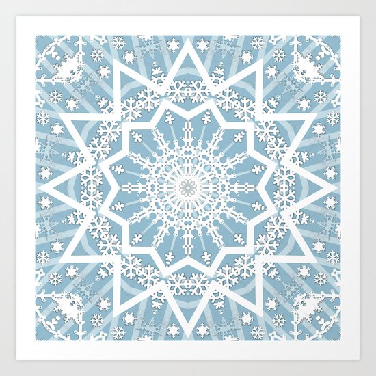 Winter morning. Art Print