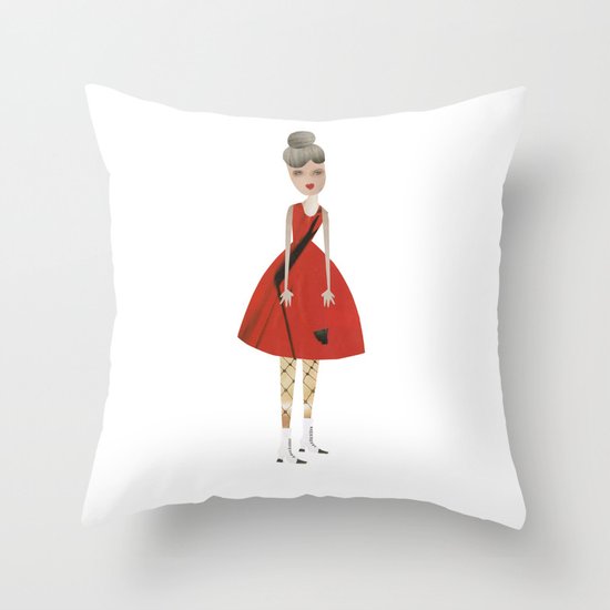 Vintage mum Throw Pillow