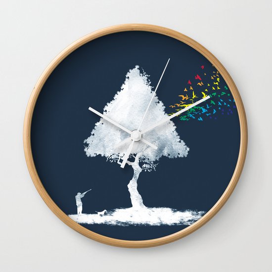 colourful hunting Wall Clock