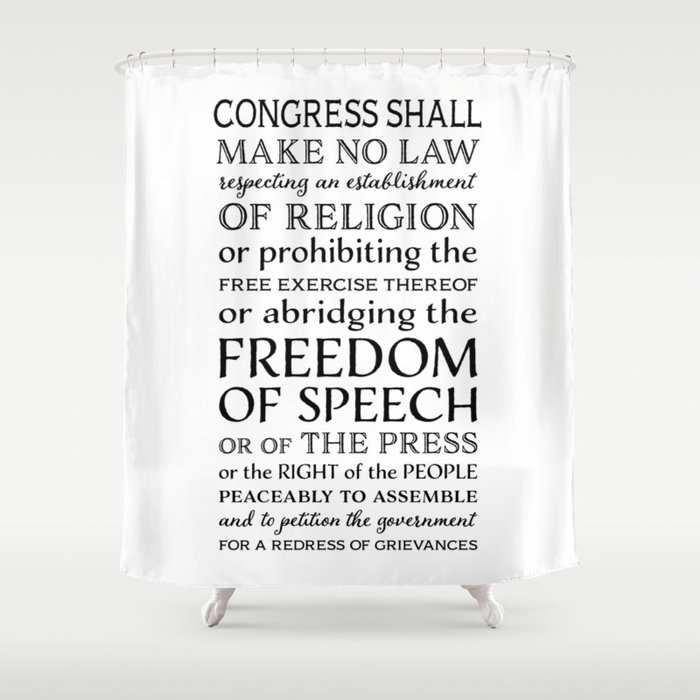 First Amendment Fundamental Freedoms Shower Curtain