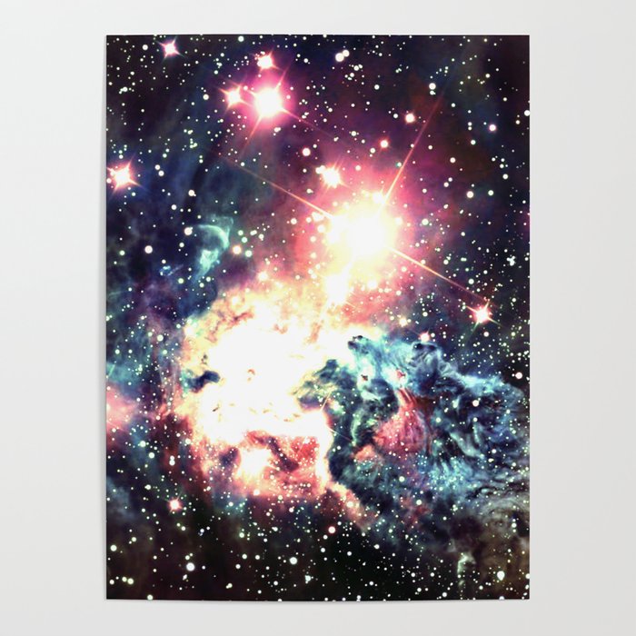 Fox Fur Nebula : Deep Pastels Galaxy Poster