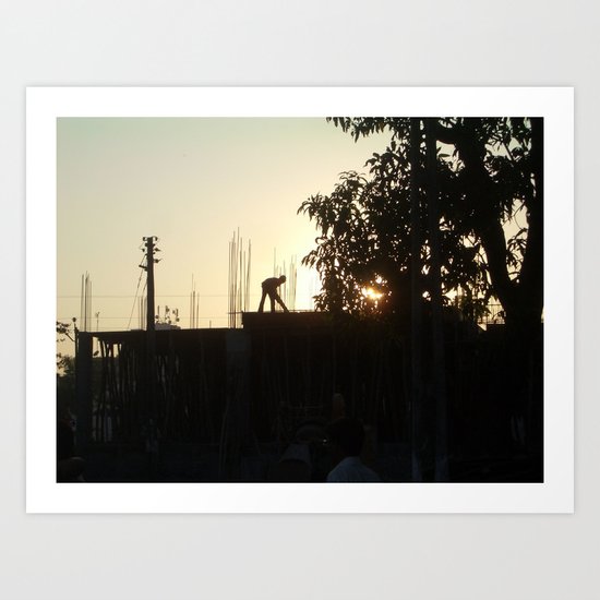 Construction India Art Print