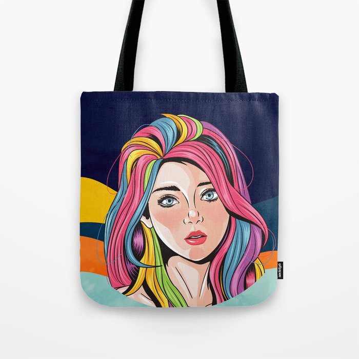 Woman's Eye Colorful Art Tote Bag
