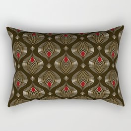 Seamless beautiful antique bronze pattern vintage ornament. Geometric background design, repeating texture.  Rectangular Pillow