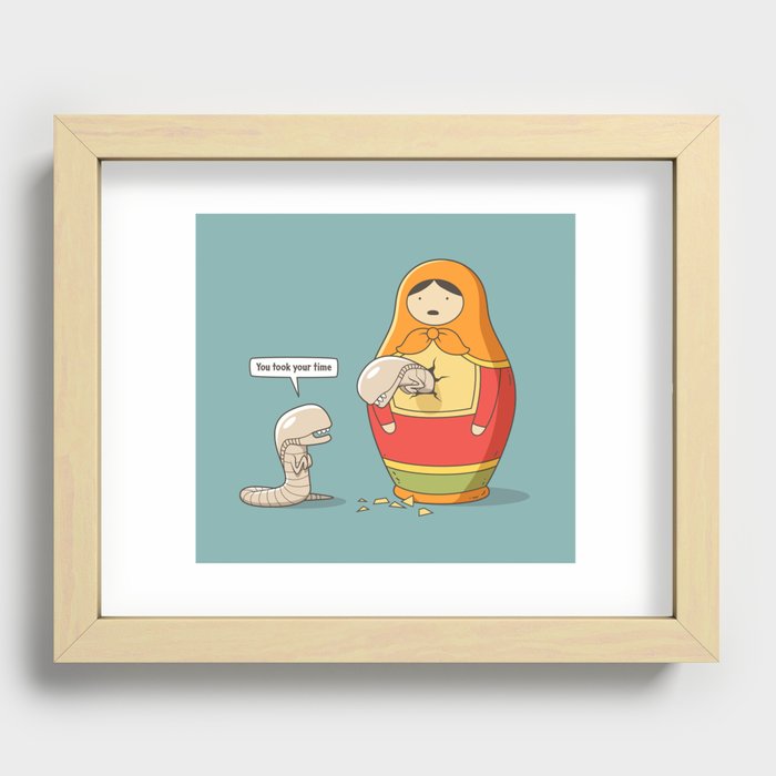 You took your time Recessed Framed Print