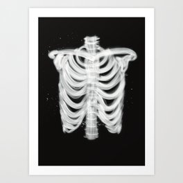 Graffiti Ribs - Human Anatomy Skeleton Art Print
