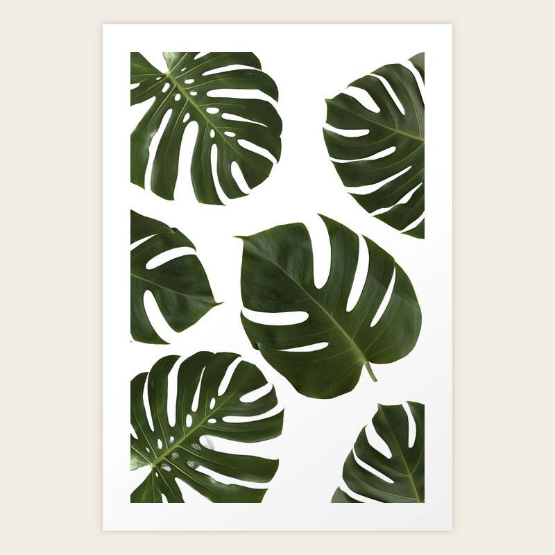 Tropical Plant Leaves Art Print By Newburydesigns Society6
