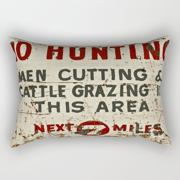 No Hunting! Rectangular Pillow