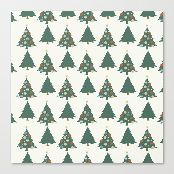 Christmas tree pattern Canvas Print
