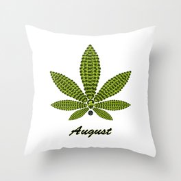 Birthstoned Leaf of Month, August Peridot Throw Pillow