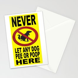 No More Dog Poop Stationery Card