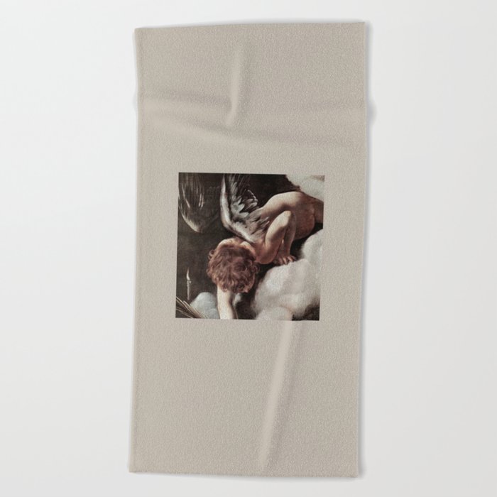 Renaissance Painting Cherub Detail Beach Towel