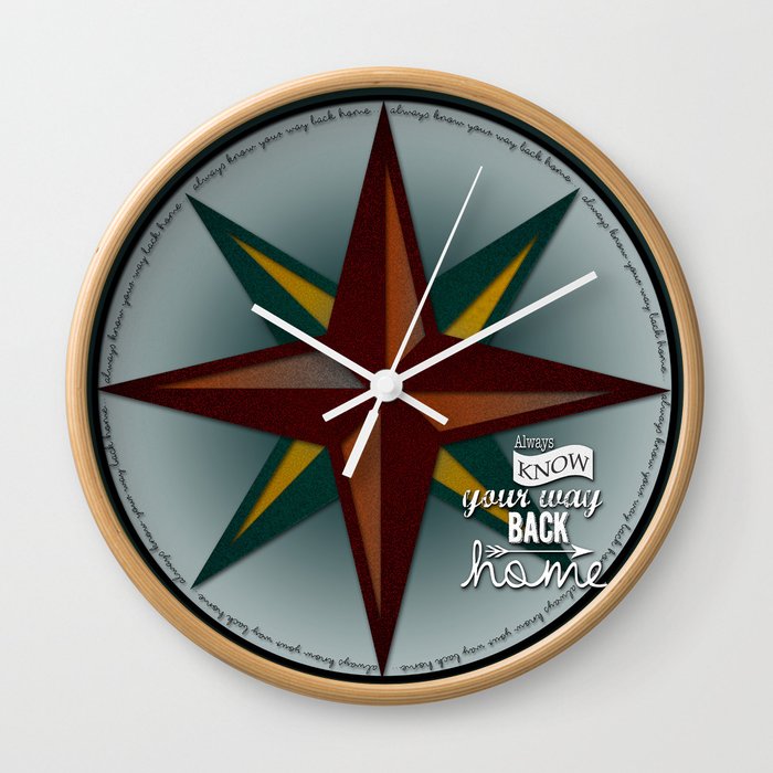 always know your way back home Wall Clock
