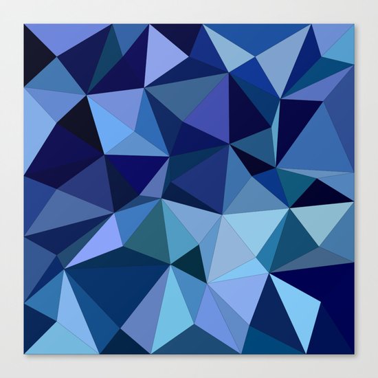 Blue triangles Canvas Print