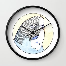 Parakeet Portrait  Wall Clock