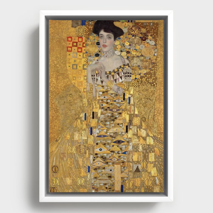 Lady in Gold by Gustave Klimt Framed Canvas
