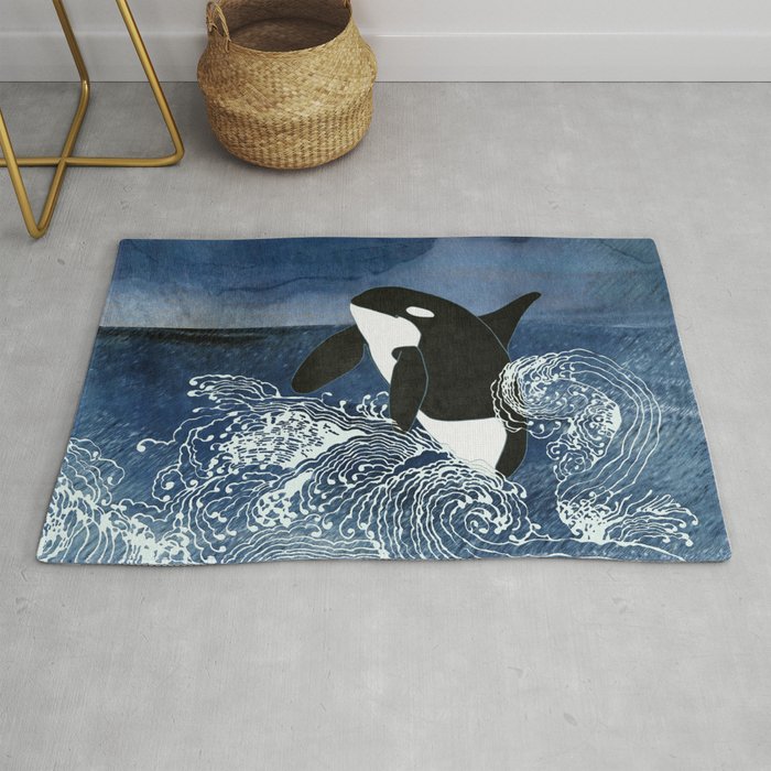 Killer Whale Orca Rug