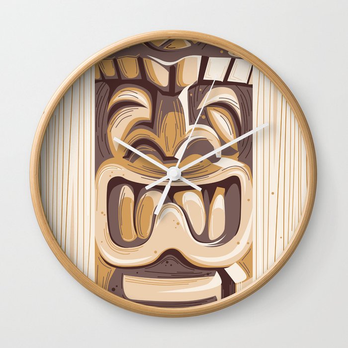 Happy Tiki Wall Clock