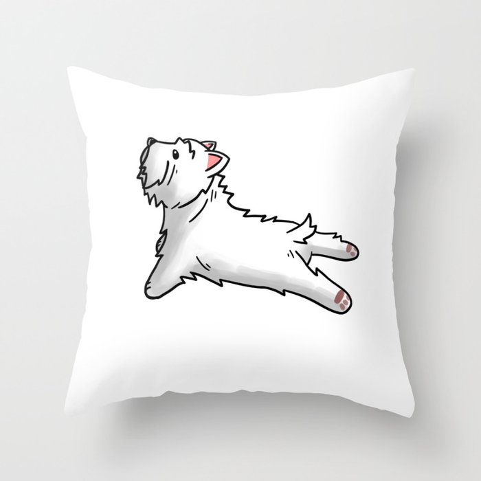 Westie throw deals pillow