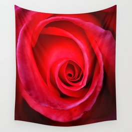 Decorative romantic red rose spiral  Wall Tapestry