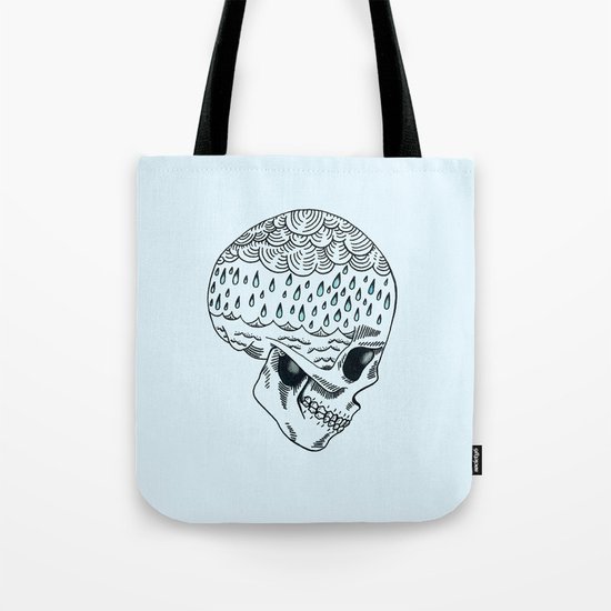 Skull Rain Tote Bag