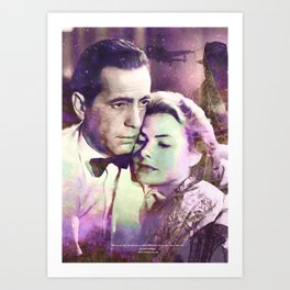 Casablanca | PRINT | Here's looking at you, kid. | Quote | Vintage Style Poster #M44 Art Print