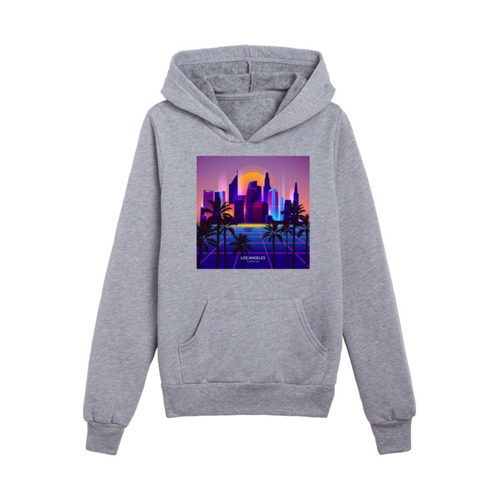 Los Angeles Synth City Kids Pullover Hoodie