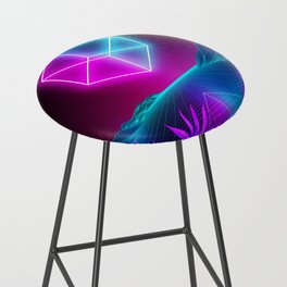 Neon landscape: Synth Cube Bar Stool