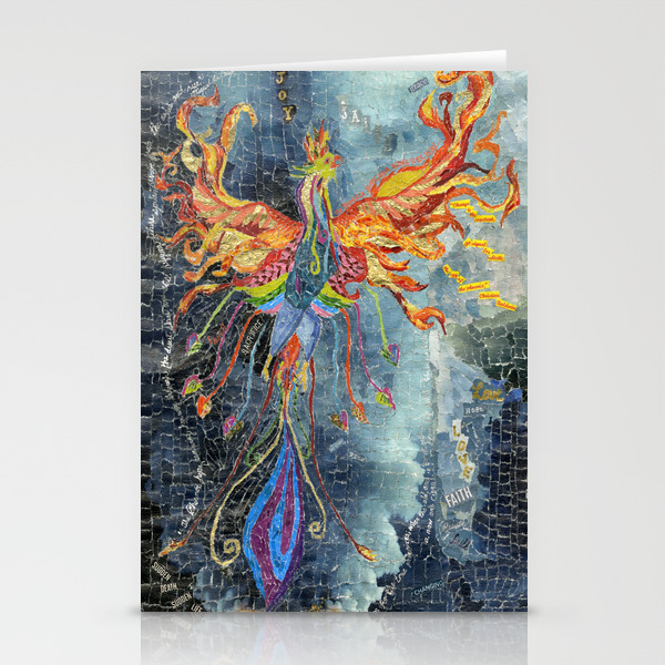 The Phoenix Rising From The Ashes Stationery Cards By Brenda Mcelhinney Brolly Society6