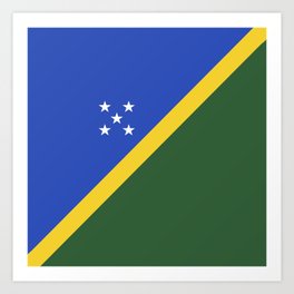 Solomon Islands flag emblem Art Print | Flag, Textile, Patriotism, Nationality, Graphicdesign, Politics, Nation, Insignia, Sign, Symbolics 