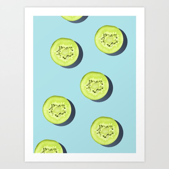Kiwi Pattern #society6 Art Print
