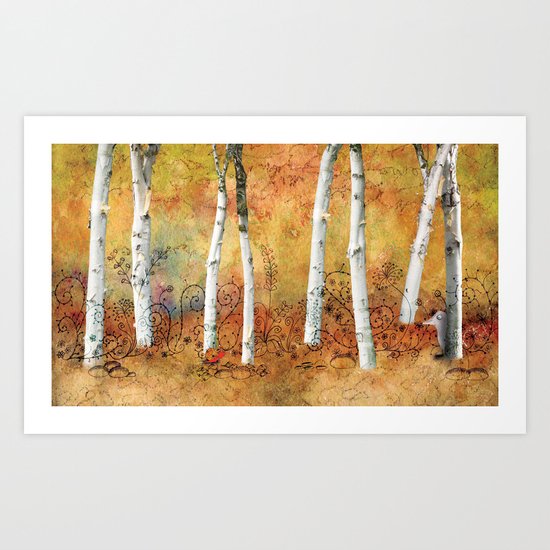 Snail in the Park Poster Art Print