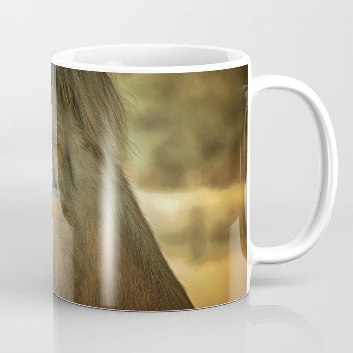 Horse Eye Close Up Golden Age Painting Style Coffee Mug By
