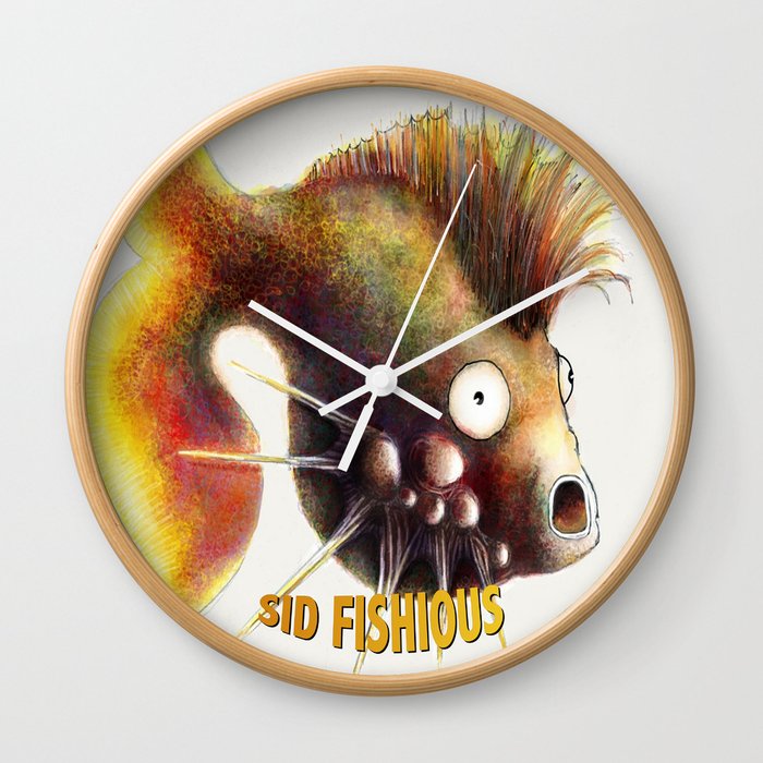 Sid Fishious with name Wall Clock