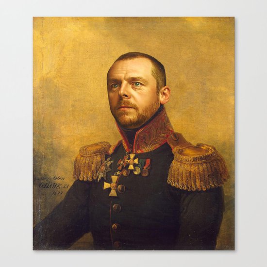 Simon Pegg - replaceface Canvas Print