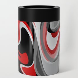 Liquify - Red, Gray, Black, White Can Cooler