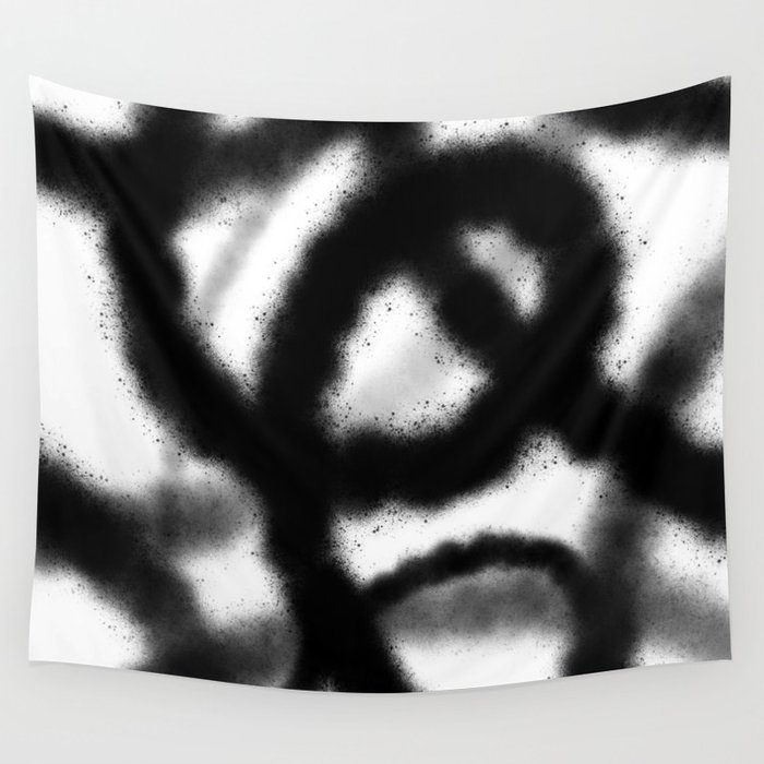 Minimal Graffiti. Street Art. Contemporary Painting.  Wall Tapestry