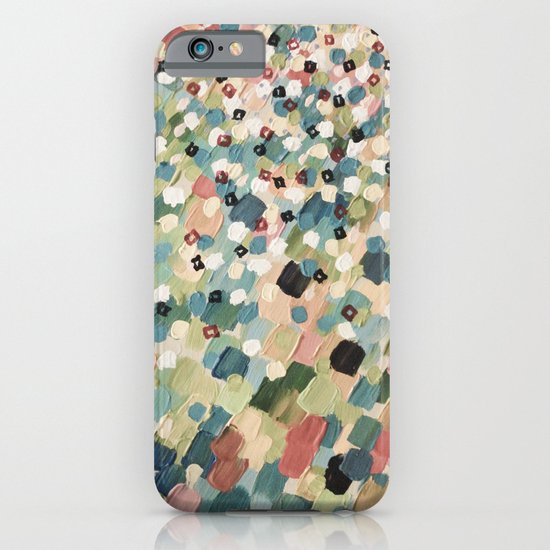 SWEPT AWAY 4 - Lovely Shabby Chic Soft Pink Ocean Waves Mermaid Splash Abstract Acrylic Painting iPhone & iPod Case